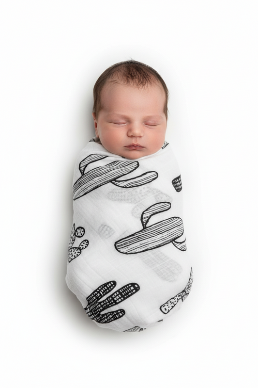 Cactus Organic Swaddle | GOTS Certified Organic Cotton Muslin