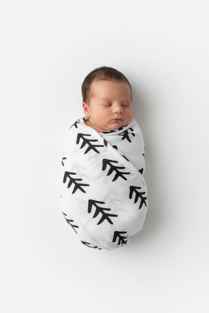 Tree Hugger organic cotton muslin swaddle by Modern Burlap