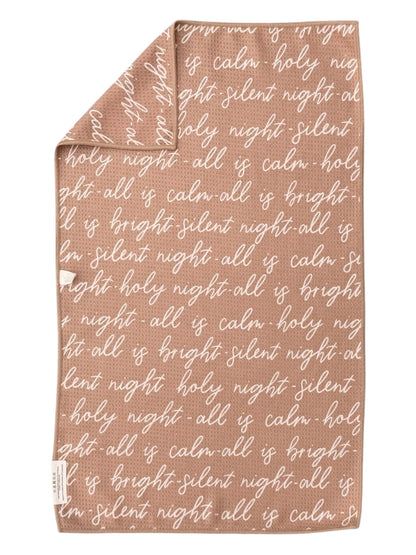 Crae.Home - Silent Night: Double-Sided Hand Towel: Tan / Hand Towel (17 in x 27 in)