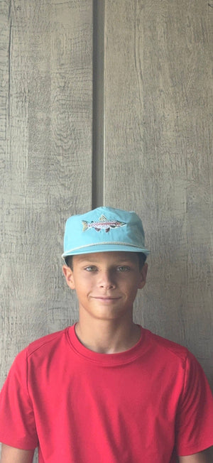 
                  
                    Load image into Gallery viewer, Lischka Brothers - Rainbow Trout Hat in Aqua
                  
                