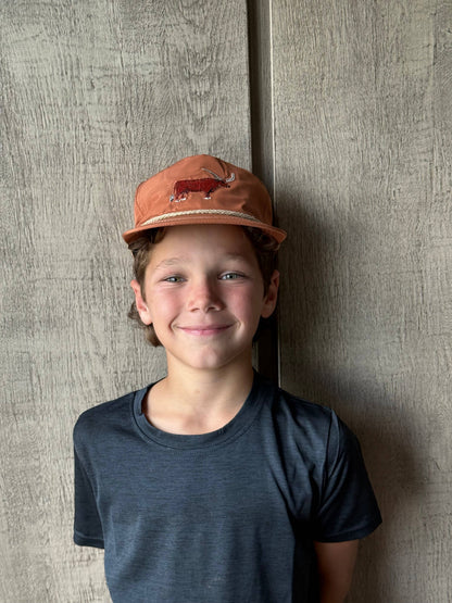 Lischka Brothers - Longhorn Rope Cap, Burnt Orange