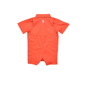 
                  
                    Load image into Gallery viewer, BlueQuail Clothing Co. - Gameday Red Pearl Snap Romper: 3-6m
                  
                