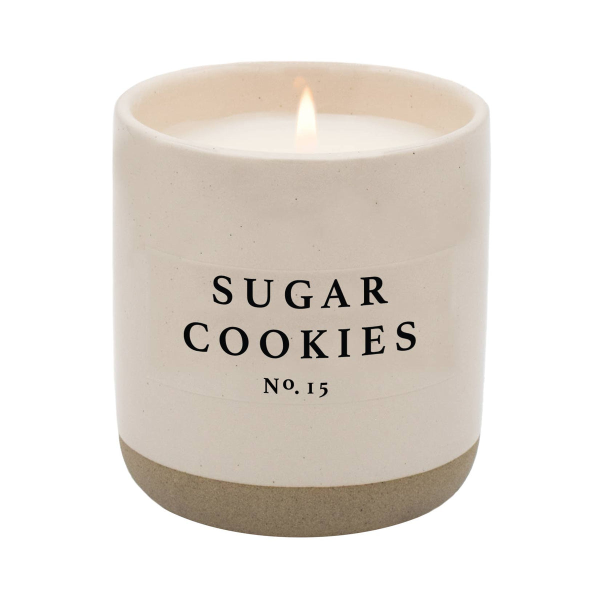 Sweet Water Decor - Sugar Cookies Soy Candle - Cream Stoneware Jar - 12 oz