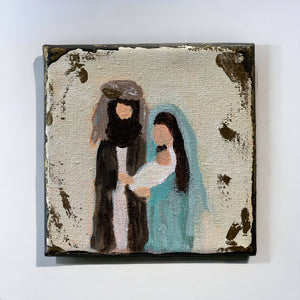 
                  
                    Load image into Gallery viewer, Minimalist Rustic Nativity Mini Painting
                  
                