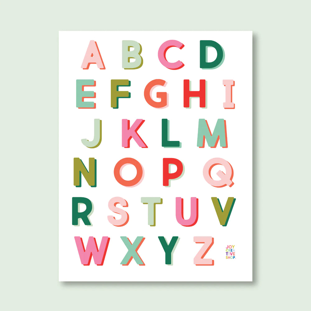 Joy Creative Shop - Vinyl Alphabet Sticker Sheet - Holiday