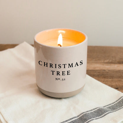 Sweet Water Decor - CHRISTMAS TREE SOY CANDLE | 12 OZ STONEWARE JAR CANDLE, product image 3