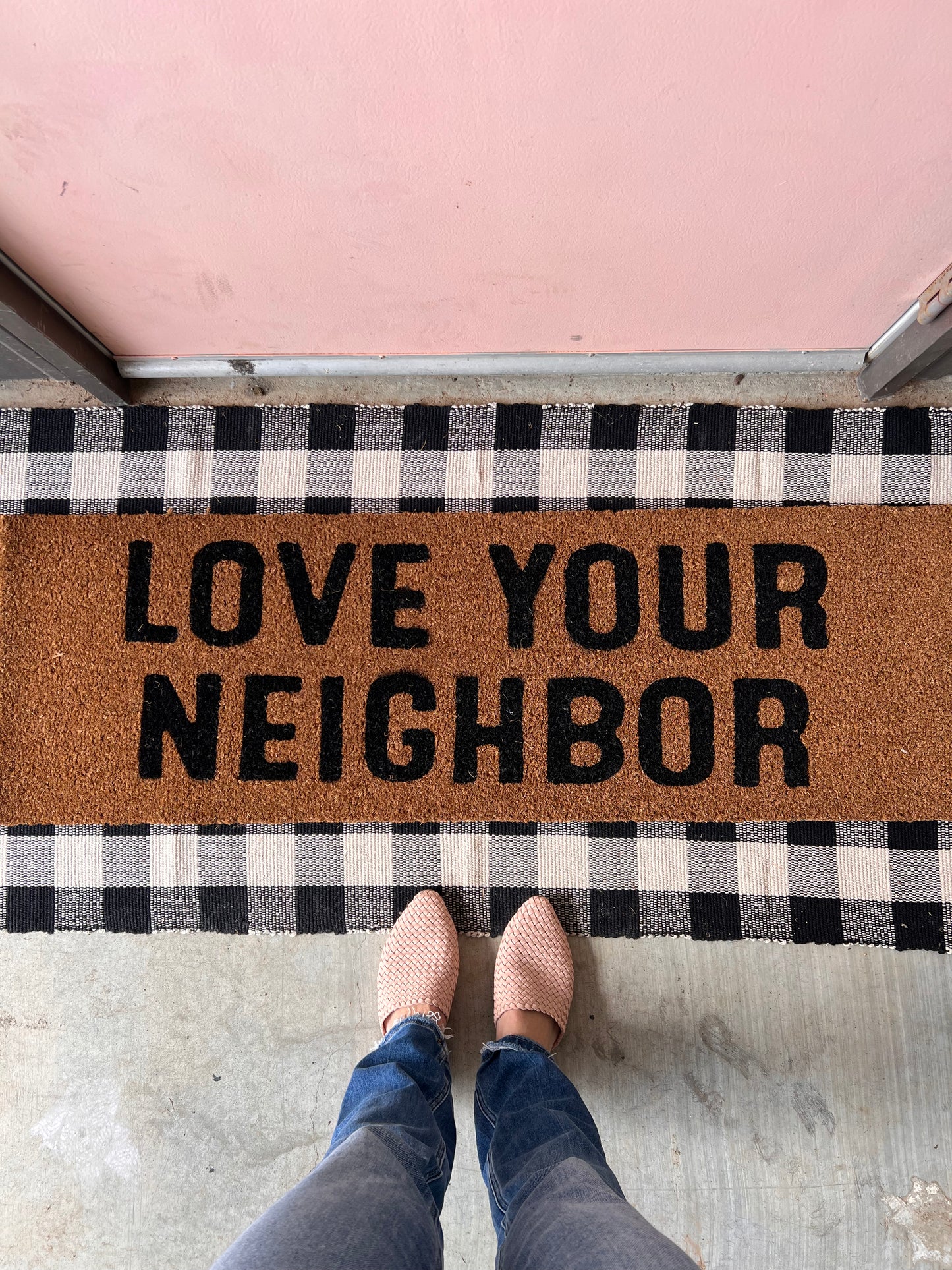 XL Christian Doormat | Love Your Neighbor | Coconut Coir