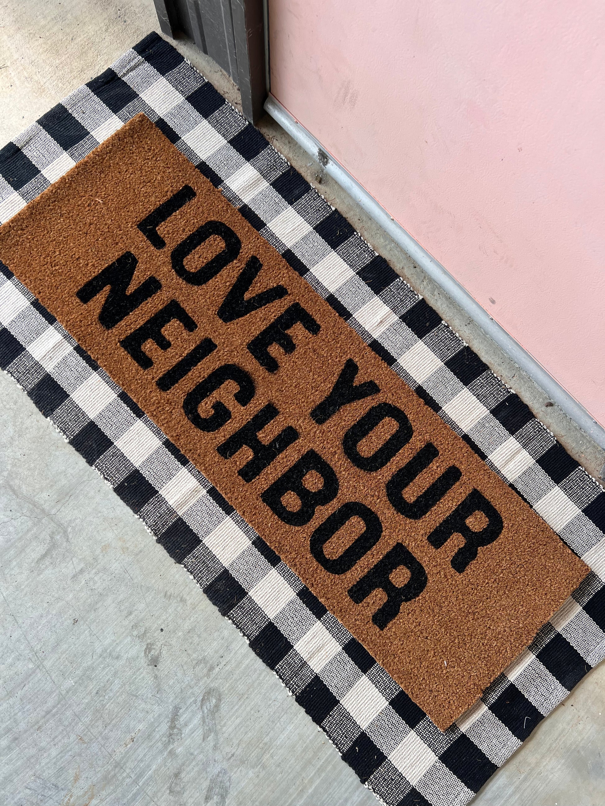 XL Christian Doormat | Love Your Neighbor | Coconut Coir