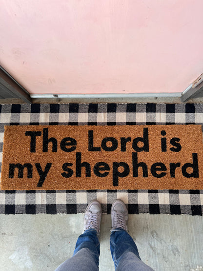 XL Scripture Doormat | The Lord Is My Shepherd | Psalm 23 | Coconut Coir