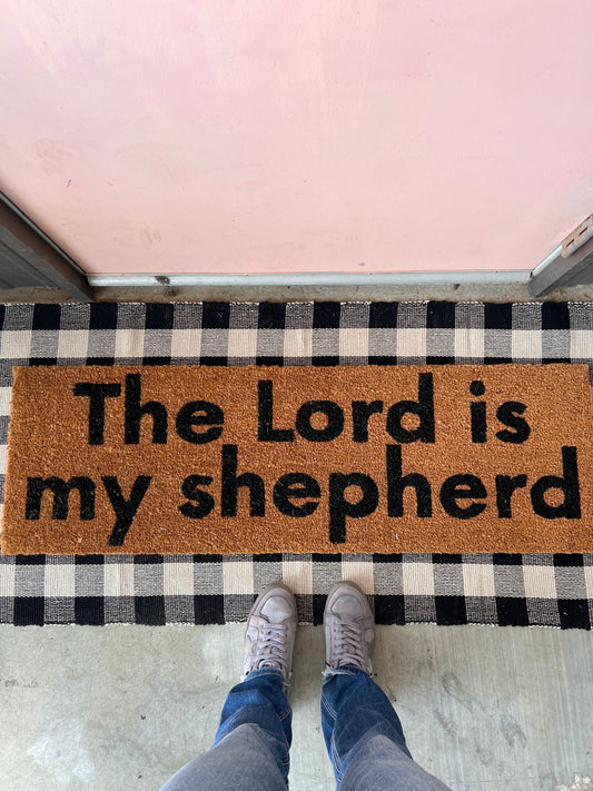 XL Scripture Doormat | The Lord Is My Shepherd | Psalm 23 | Coconut Coir