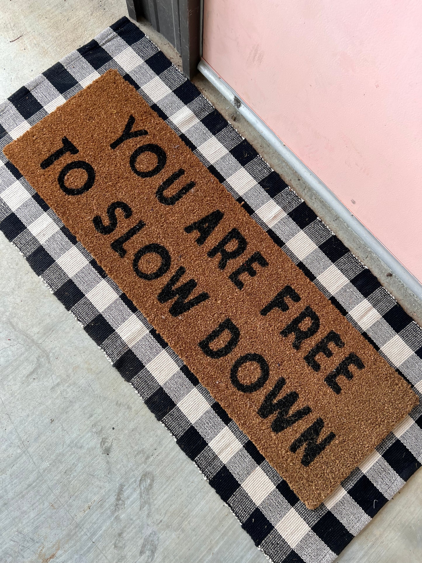 XL Doormat | You Are Free to Slow Down | Coconut Coir