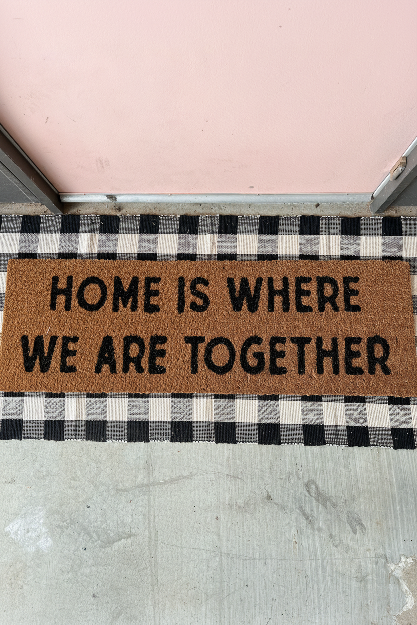 Home Is Where We Are Together XL coconut coir doormat