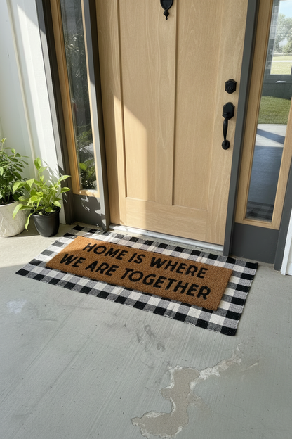 Home Is Where We Are Together XL coconut coir doormat