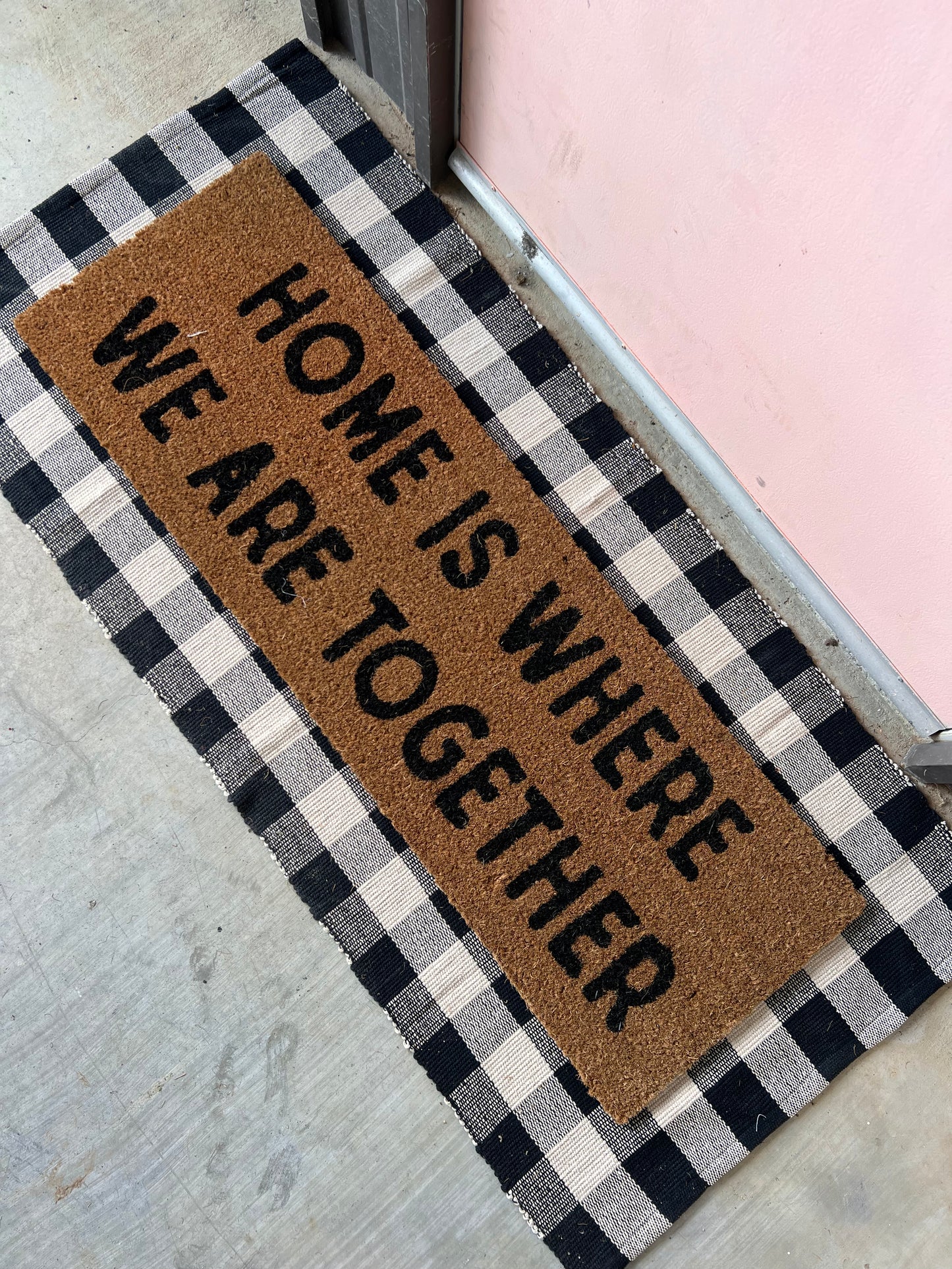 XL Doormat | Home Is Where We Are Together | Coconut Coir