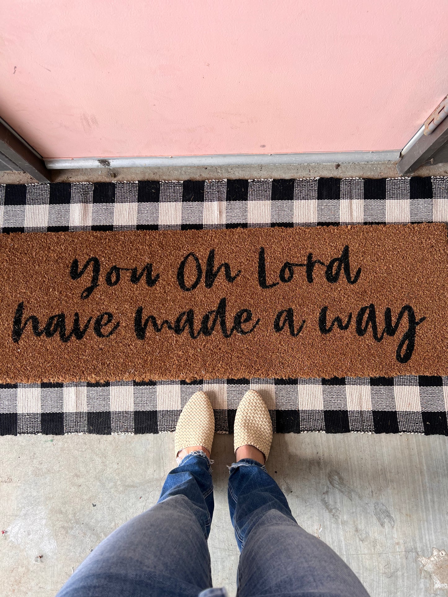 XL Christian Doormat | You, O Lord, Have Made a Way | Coconut Coir