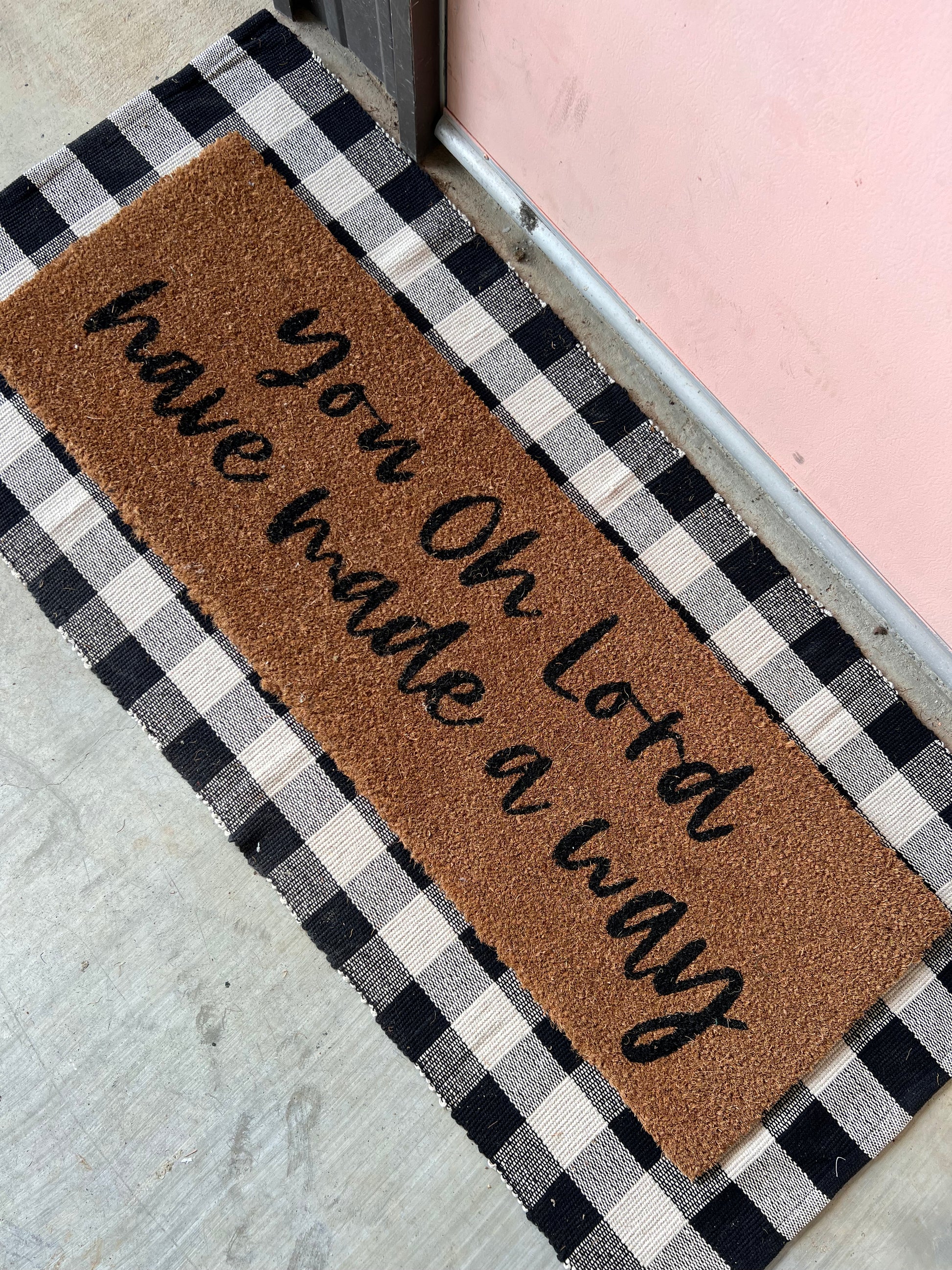 XL Christian Doormat | You, O Lord, Have Made a Way | Coconut Coir