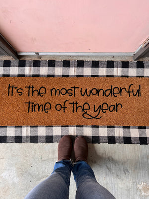 
                  
                    Load image into Gallery viewer, XL Doormat | It&amp;#39;s the most wonderful time of the year
                  
                