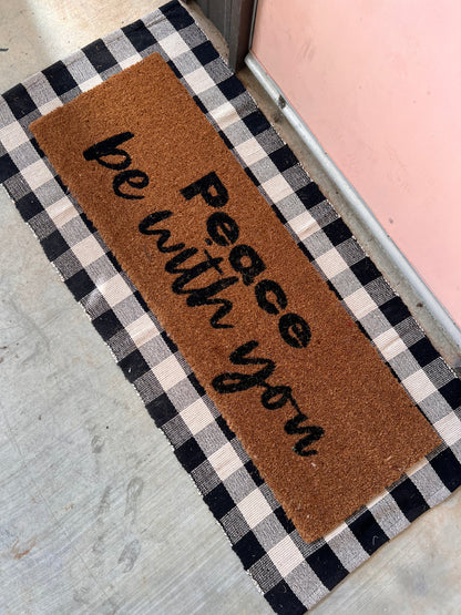 XL Christian Doormat | Peace Be With You | Coconut Coir
