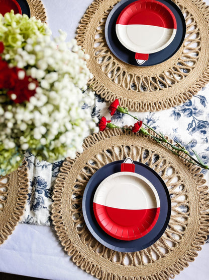 Josi James bobber plate party table styling — other decorations not included