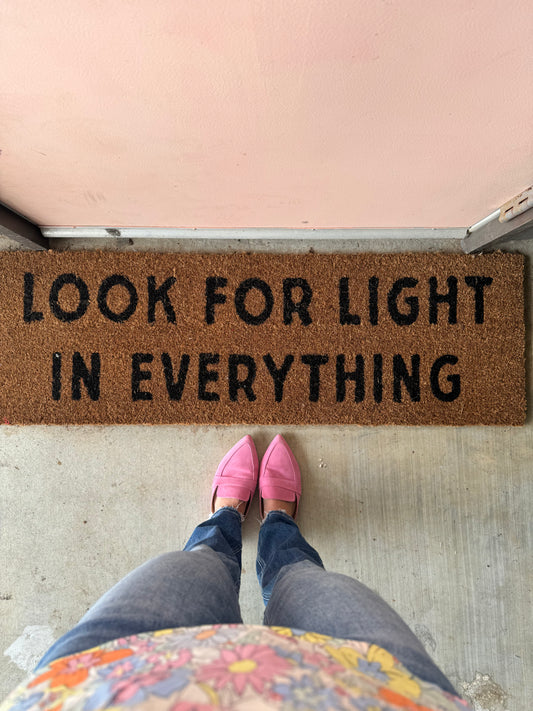 XL Doormat | Look for Light in Everything | Coconut Coir
