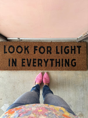 
                  
                    Load image into Gallery viewer, XL Doormat | Look for light in everything
                  
                