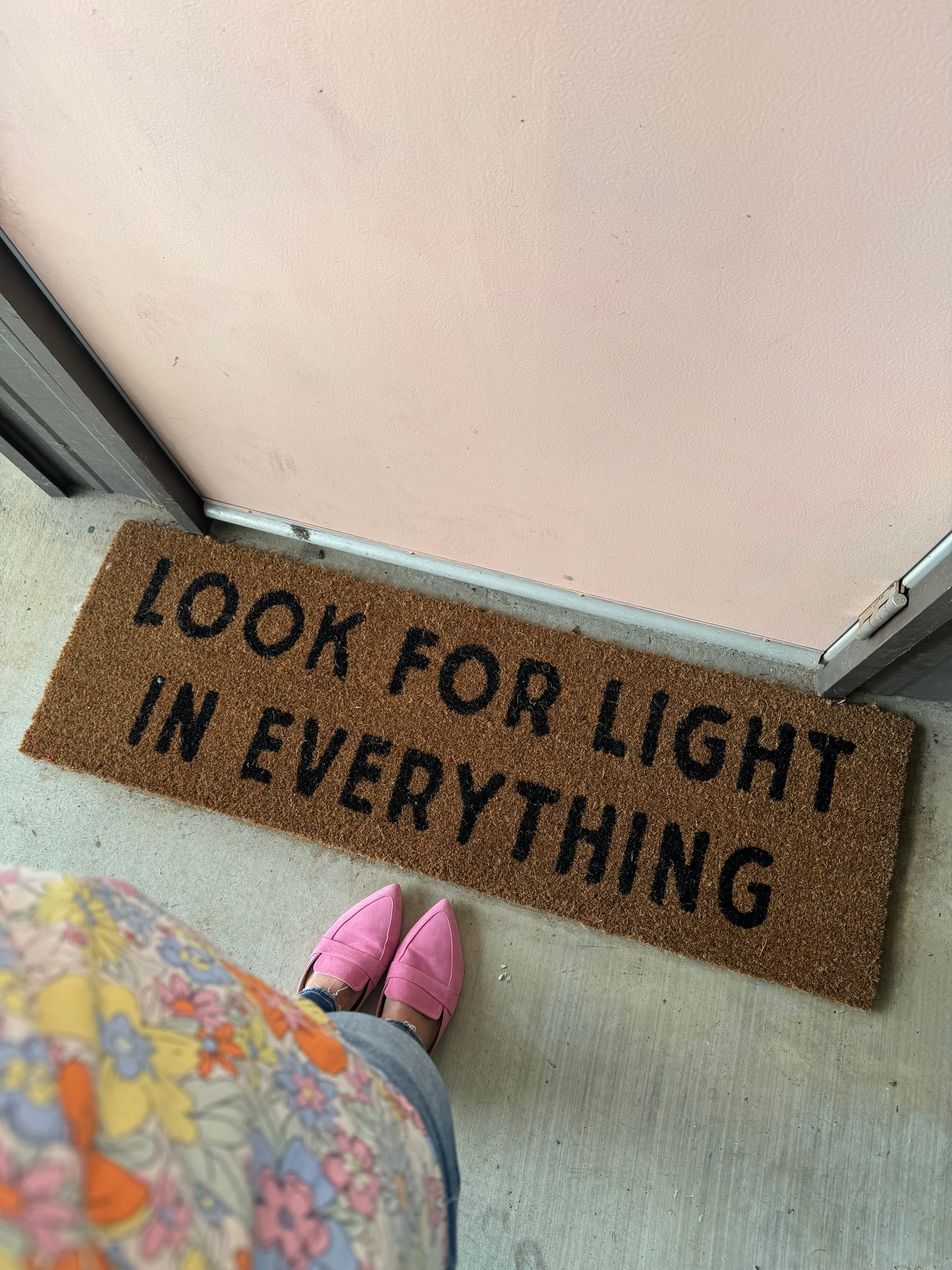 XL Doormat | Look for Light in Everything | Coconut Coir