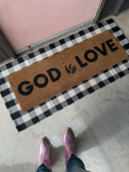 XL Christian Doormat | God Is Love | Coconut Coir