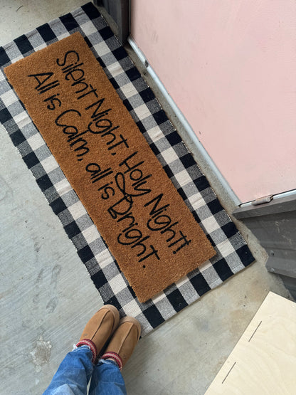 XL Doormat | Silent Night Holy Night