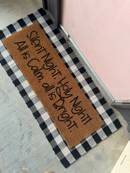 XL Doormat | Silent Night Holy Night