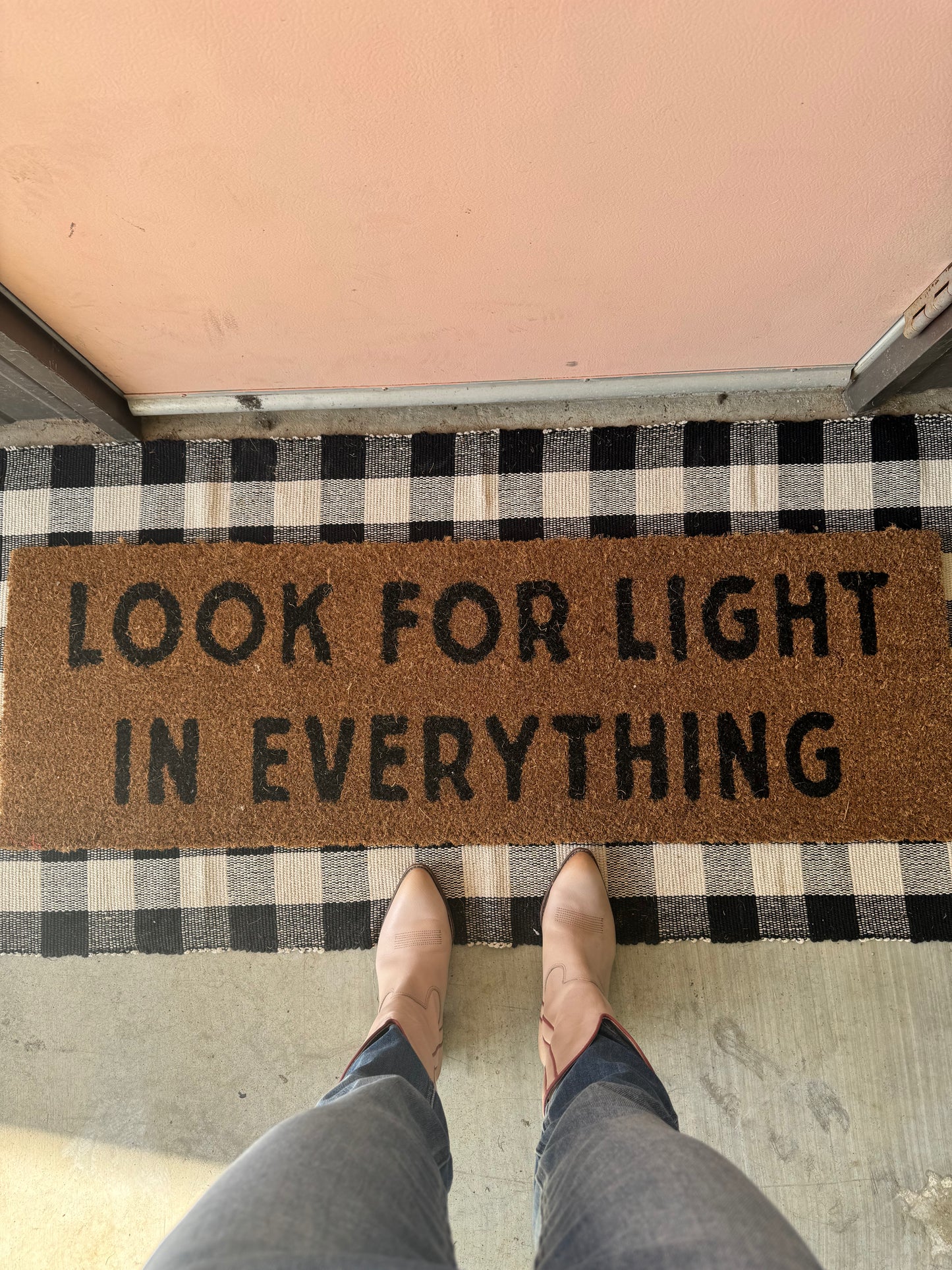 XL Doormat | Look for Light in Everything | Coconut Coir