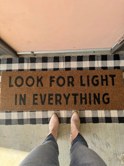XL Doormat | Look for Light in Everything | Coconut Coir