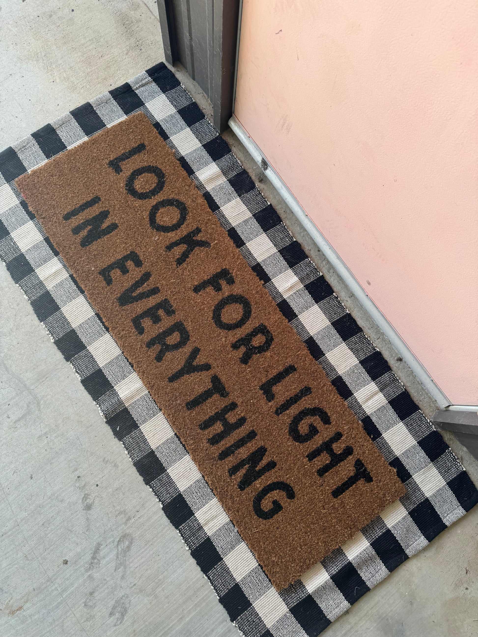 XL Doormat | Look for Light in Everything | Coconut Coir