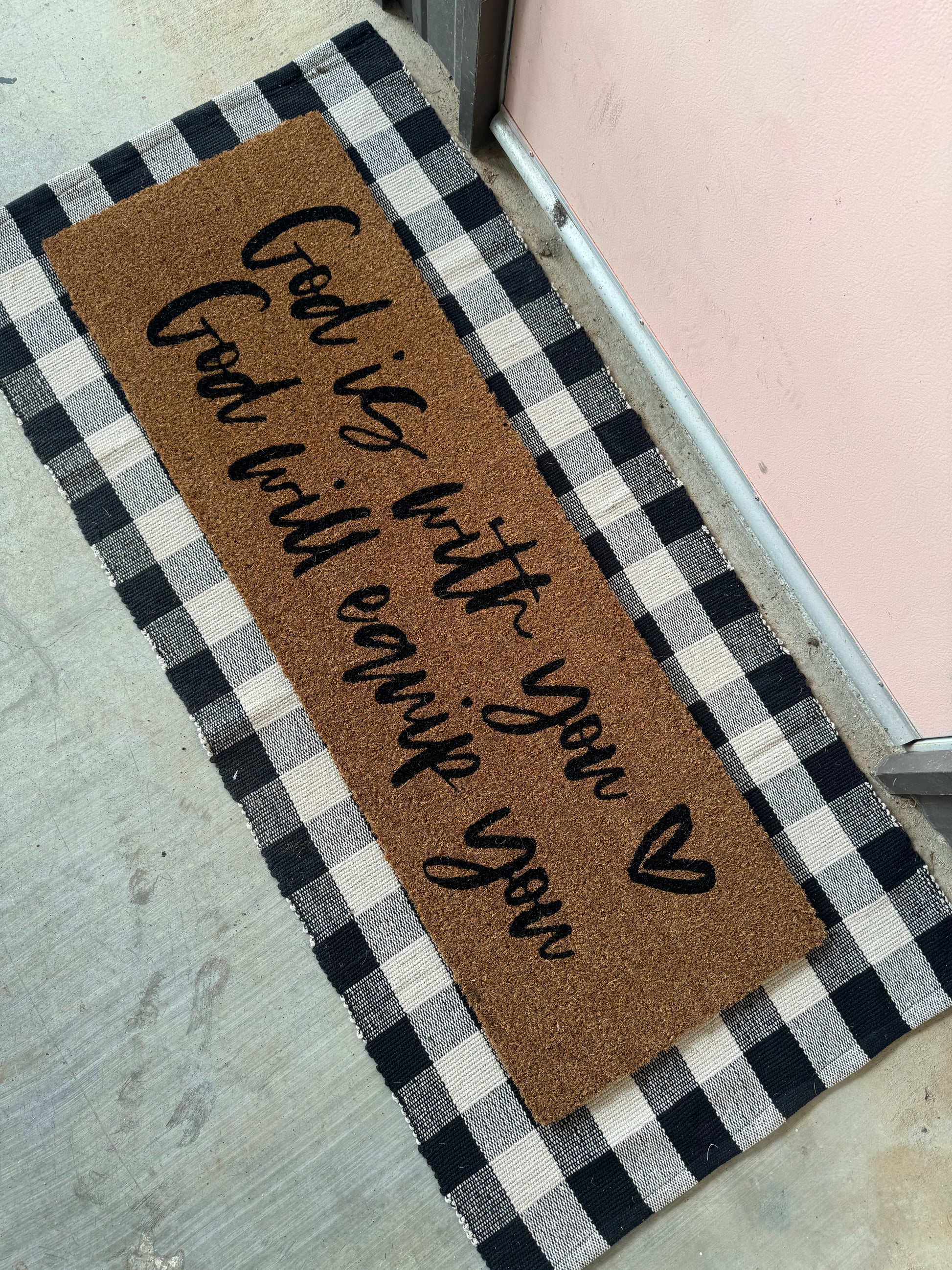 XL Doormat | God is with you God will equip you