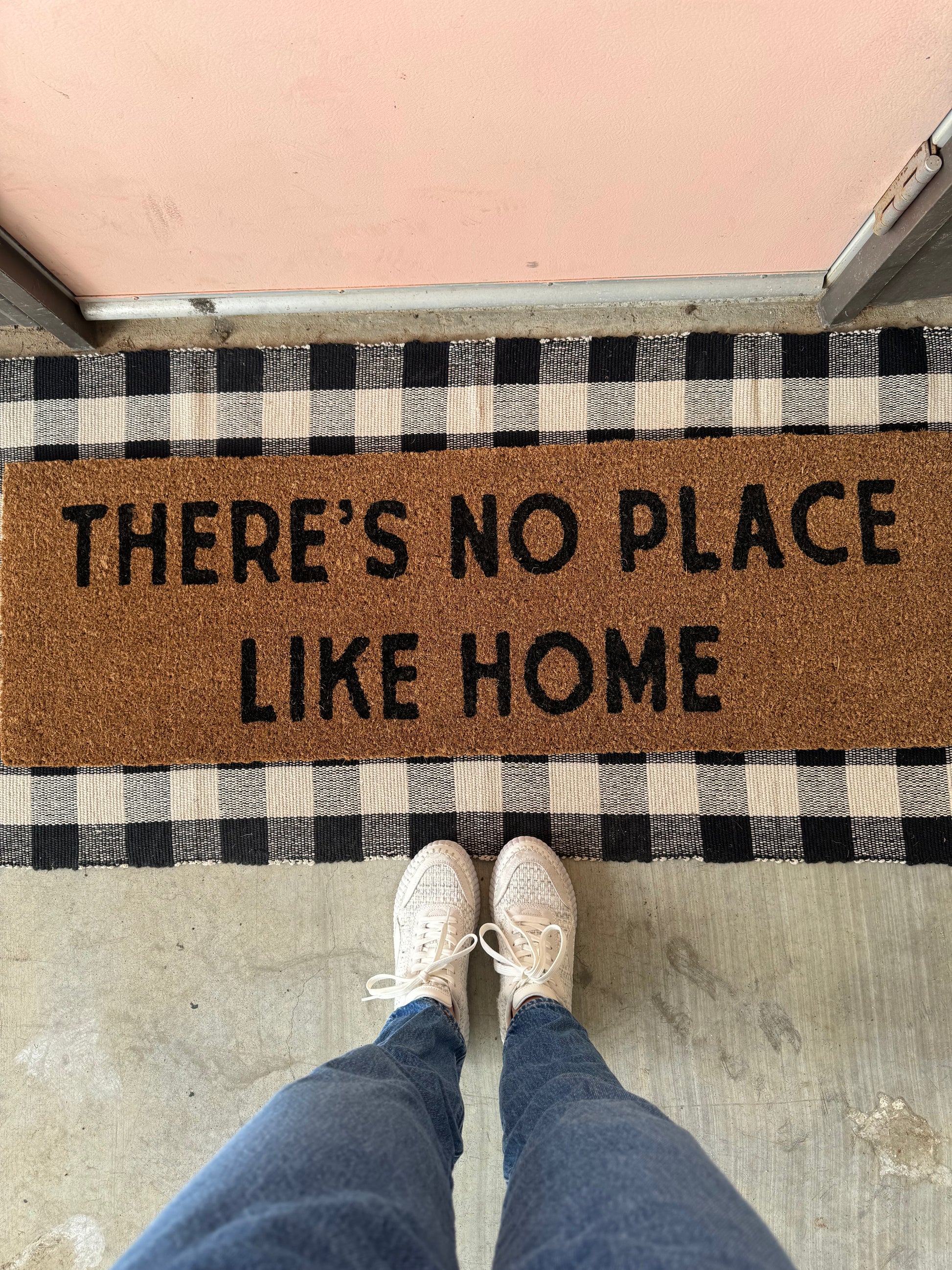 There's No Place Like Home XL coconut coir doormat by Modern Burlap