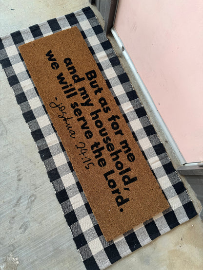 XL Scripture Doormat | Joshua 24:15