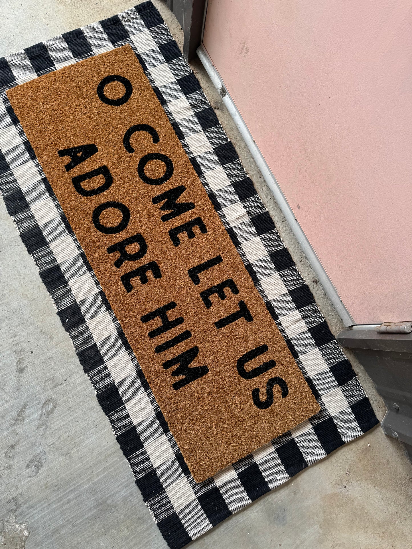 XL Doormat | O Come let us adore Him