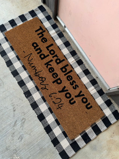 XL Scripture Doormat | Numbers 6:24