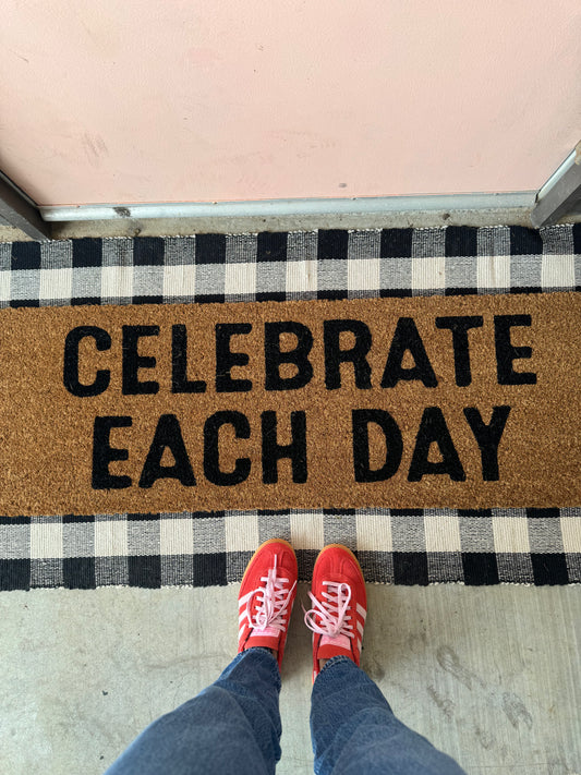 XL Doormat | Celebrate Each Day | Coconut Coir