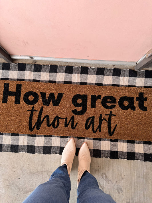 XL Christian Doormat | How Great Thou Art | Coconut Coir