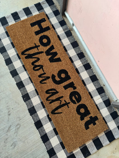 XL Christian Doormat | How Great Thou Art | Coconut Coir