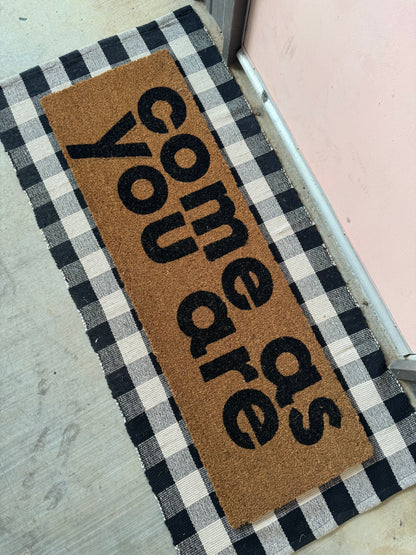 Come As You Are XL coconut coir doormat by Modern Burlap