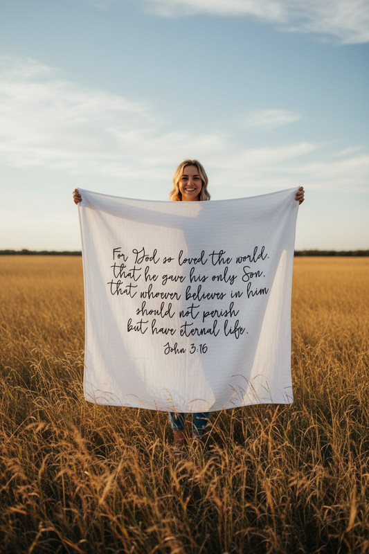 John 3:16 Scripture swaddle by Modern Burlap