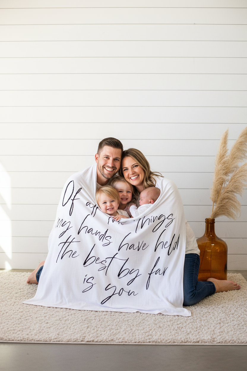 The Best by Far Is You Organic Swaddle + Wall Art | GOTS Certified Organic Cotton Muslin