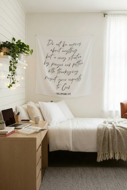 Philippians 4:6 Scripture swaddle and wall art by Modern Burlap