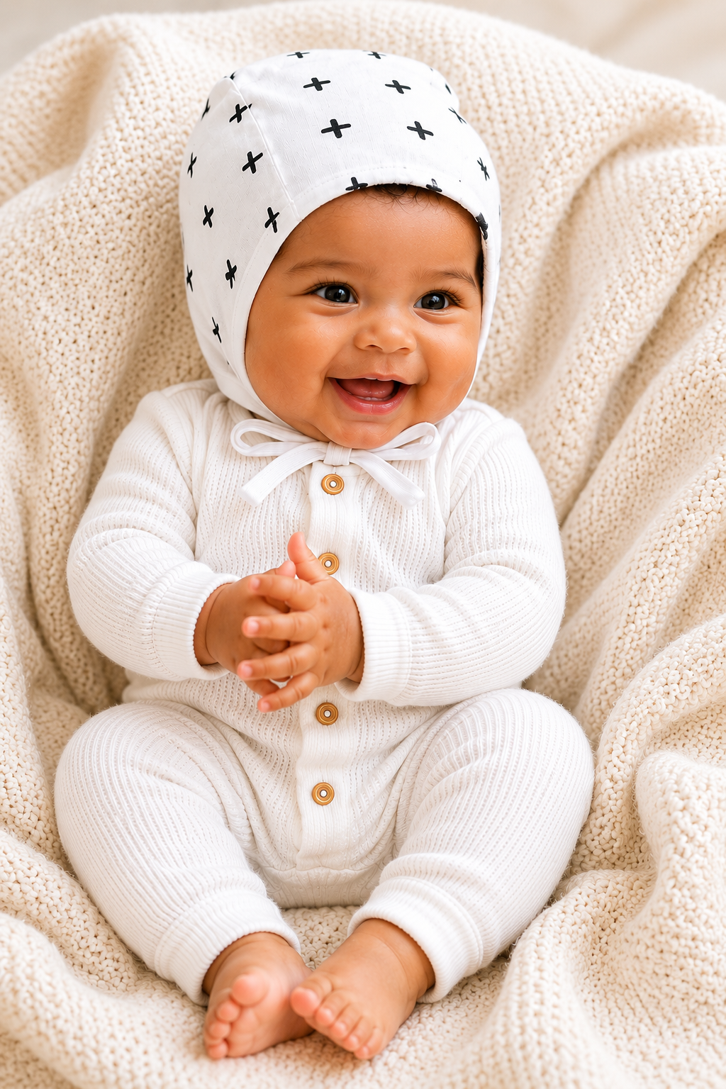 Organic Baby Bonnet | GOTS Certified Organic Cotton | Signature Prints | Sizes 0 to 24 Months