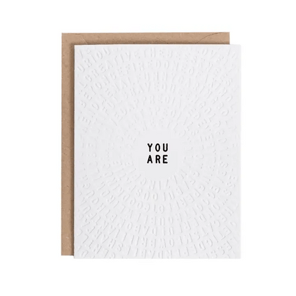 Letterfolk - You Are Color-in Greeting Card (Set of 3)
