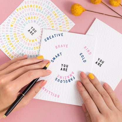 Letterfolk - You Are Color-in Greeting Card (Set of 3)