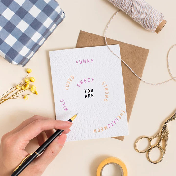 Letterfolk - You Are Color-in Greeting Card (Set of 3)