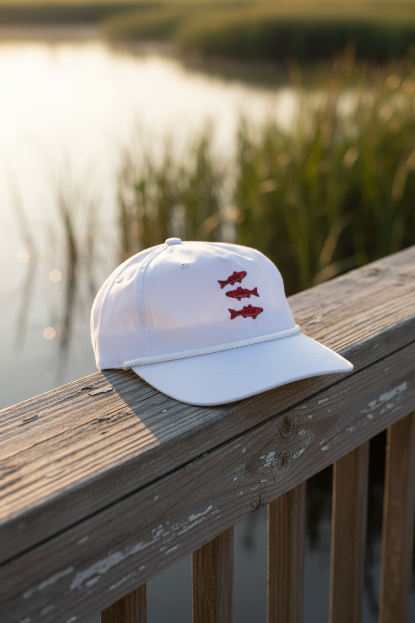 Lischka Brothers - Redfish Rope Cap, White