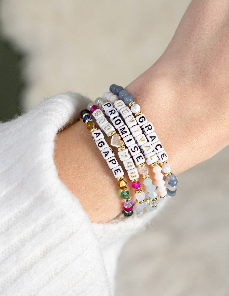 
                  
                    Load image into Gallery viewer, Grace Letter Bracelet: Small
                  
                